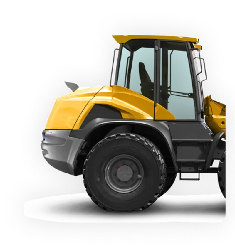 Gelber Radbagger