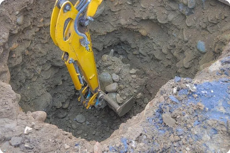 Wie lange dauert es, ein Loch mit einem Bagger auszuheben?